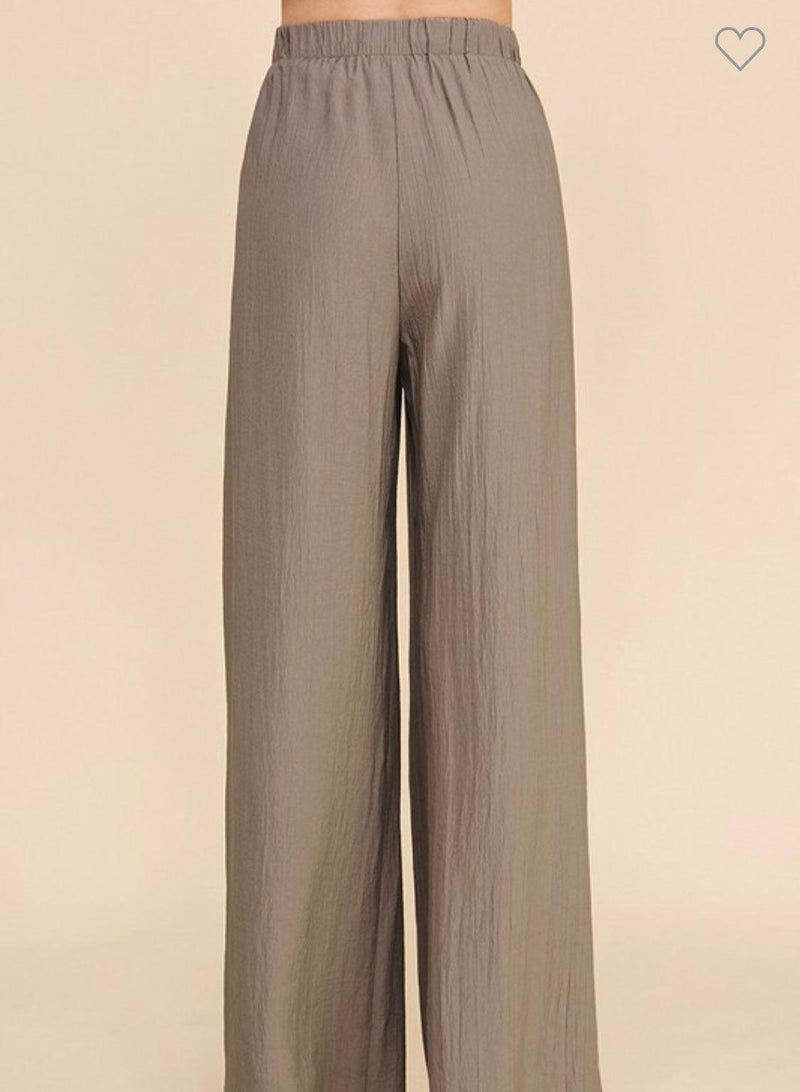 Shop Pocket Detail Palazzo Pants with Elasticised Waistband Online