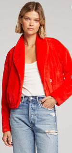 Red Faux Fur Jacket