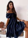 Full Size Ruffled Off-Shoulder Short Sleeve Dress