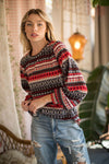 Fairaisle Patterned Knit Top