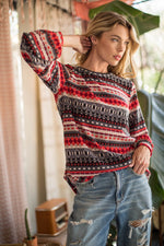 Fairaisle Patterned Knit Top