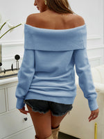 Devine Off-Shoulder Long Sleeve Sweater