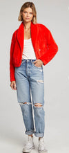 Red Faux Fur Jacket