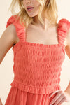 Smocked Ruffled Tiered Dress