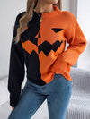 Halloween Round Neck Long Sleeve Sweater