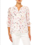 Floral Smocked Peasant Top