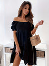 Full Size Ruffled Off-Shoulder Short Sleeve Dress