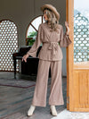 Dropped Shoulder Cardigan and Pants Set