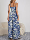 Decorative Button Spaghetti Strap Wide Leg Jumpsuit