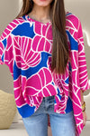 Printed V-Neck Blouse