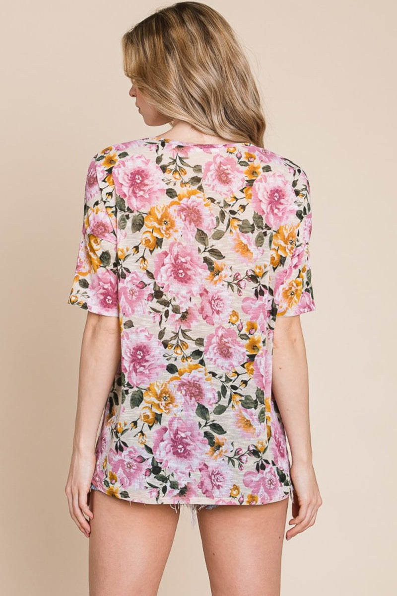 Floral Round Neck T-Shirt