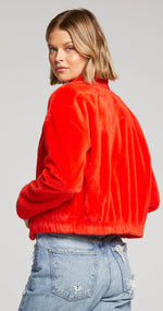 Red Faux Fur Jacket