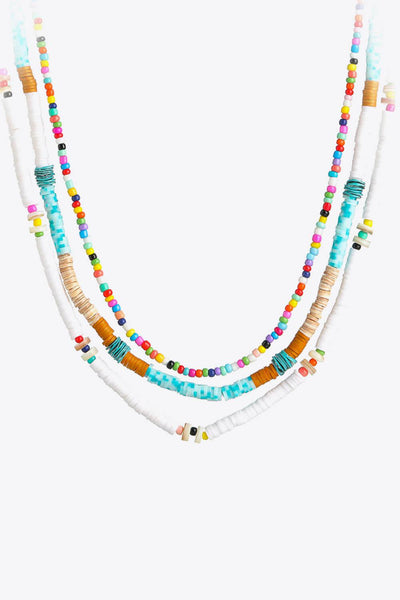 Metal and Seed Beads Beaded Necklace For Girls Multicolor – beadsnfashion