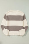 Color Block Round Neck Sweater