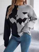 Halloween Round Neck Long Sleeve Sweater