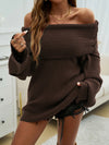 Devine Off-Shoulder Extra-Long Sleeve Sweater