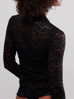 V-Neck Long Sleeve Lace Top