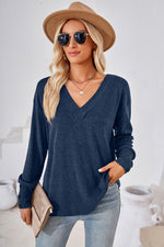 V-Neck Dropped Shoulder T-Shirt